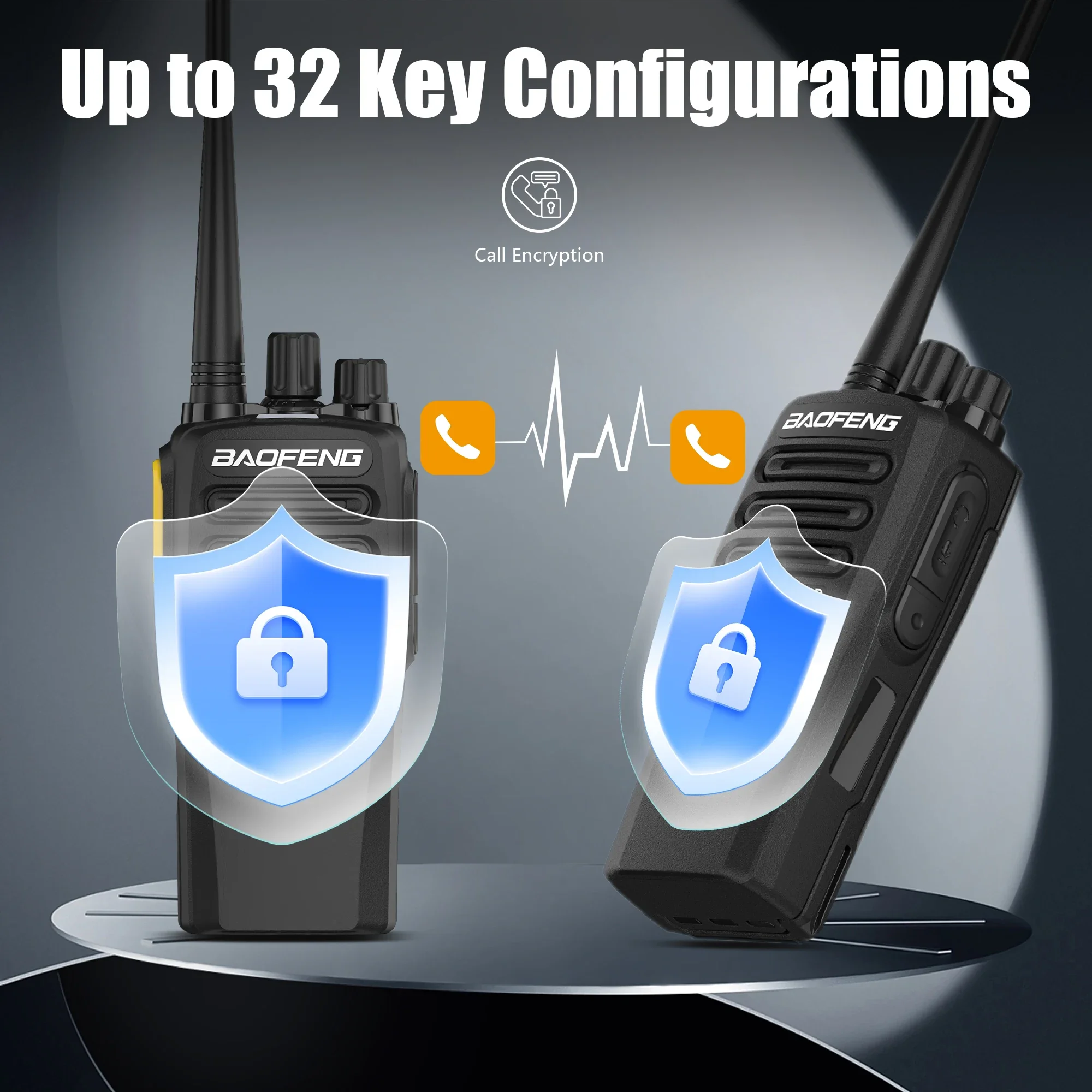 Baofeng BF-1909D جهاز اتصال لاسلكي ذكي للحد من الضوضاء BF-1909 UHF اتجاهين راديو التشفير 10 كجم جهاز إرسال واستقبال USB طويل المدى