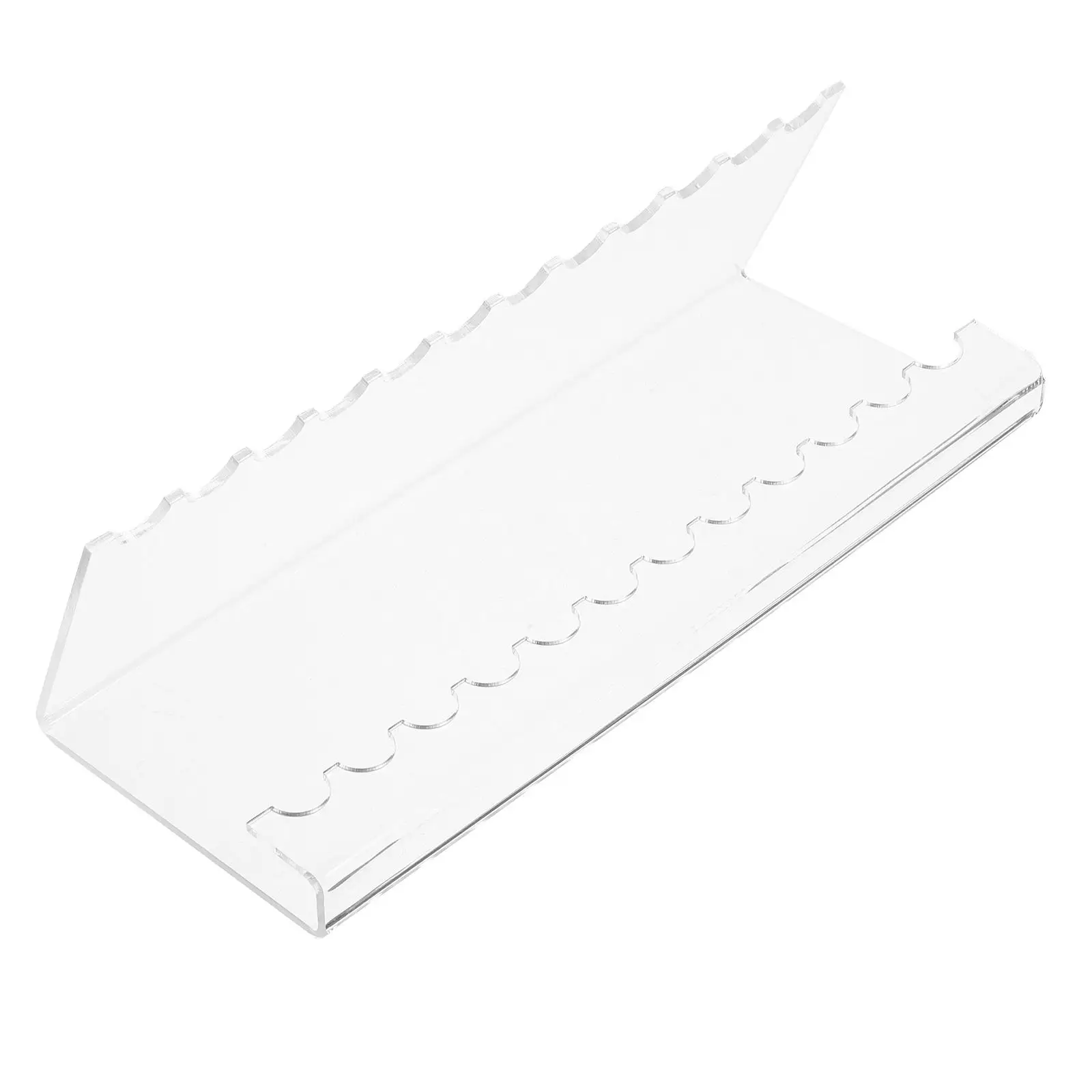 الاكريليك St 6 ثقوب حامل قلم الحاجب عرض القلم حامل قلم رصاص ganizer واضح تخزين الرف للمنزل مكتب عمل