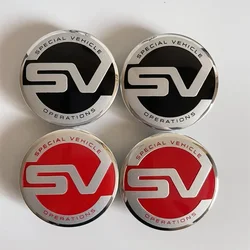 4pcs x 62mm ABS Letters SV SVR Car Wheel Center Hub Caps Accessories