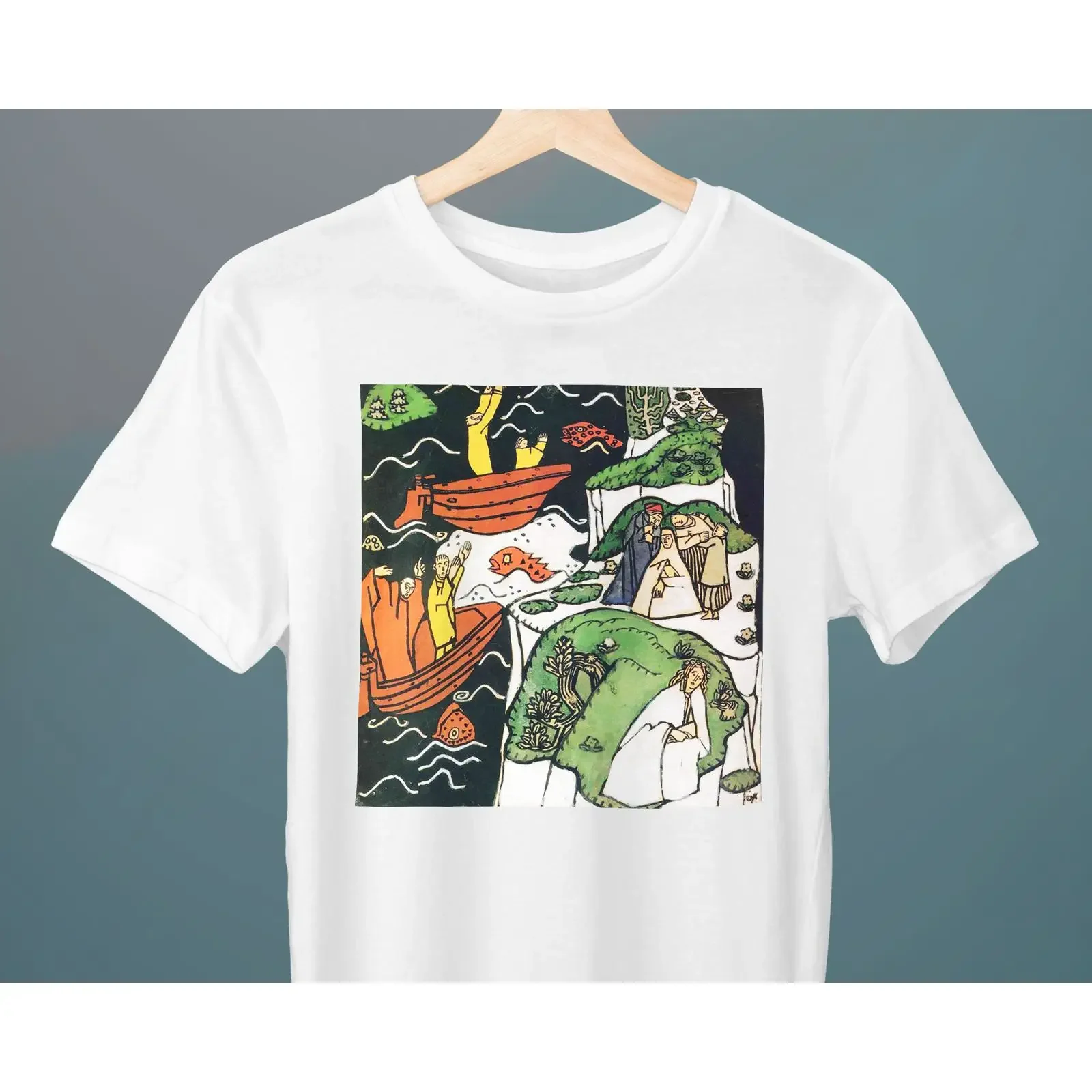 Die Traumenden Knaben Oskar Kokoschka T Shirt Naive Art Primitivism for Lovers vintage Washed homme graphic Versatile