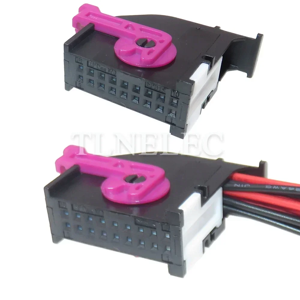 18 Pin Way Car Power Amplifier Unsealed Connector with Wires Auto Instrument Panels Cable Harness Socket 5Q0972718A 1-1355154-1