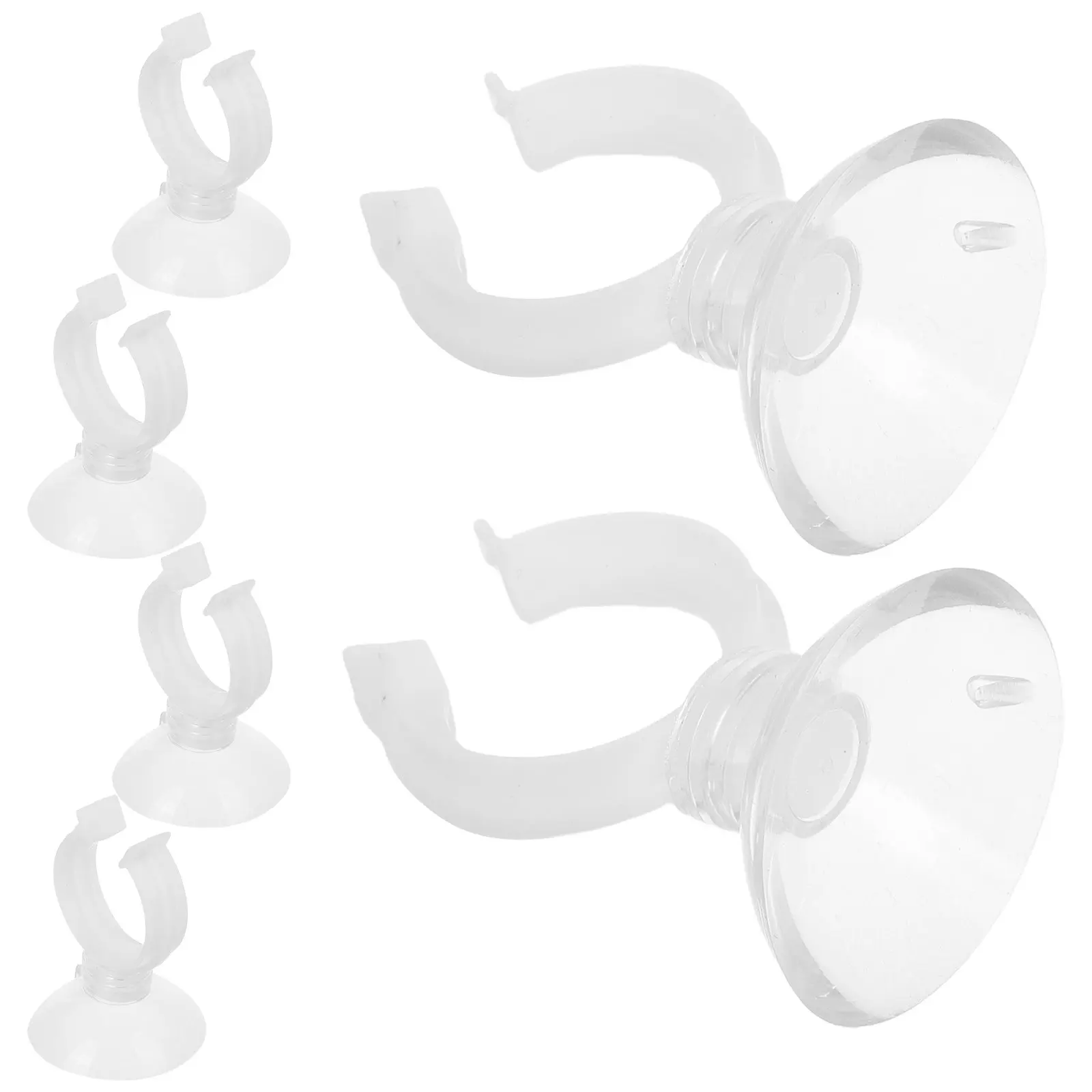 6Pcs Flameless Wall Hooks Electric Holders Sleek Plastic Clips Space Saving for Living Room Bedroom