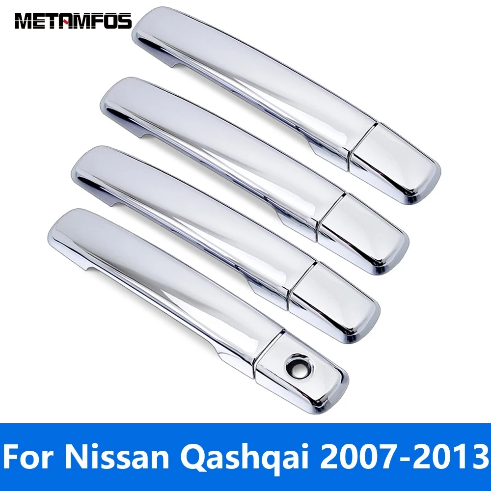 For Nissan Qashqai 2007-2010 2011 2012 2013 Chrome Side Door Handle Cover Trim Protection Cap Exterior Accessories Car Styling