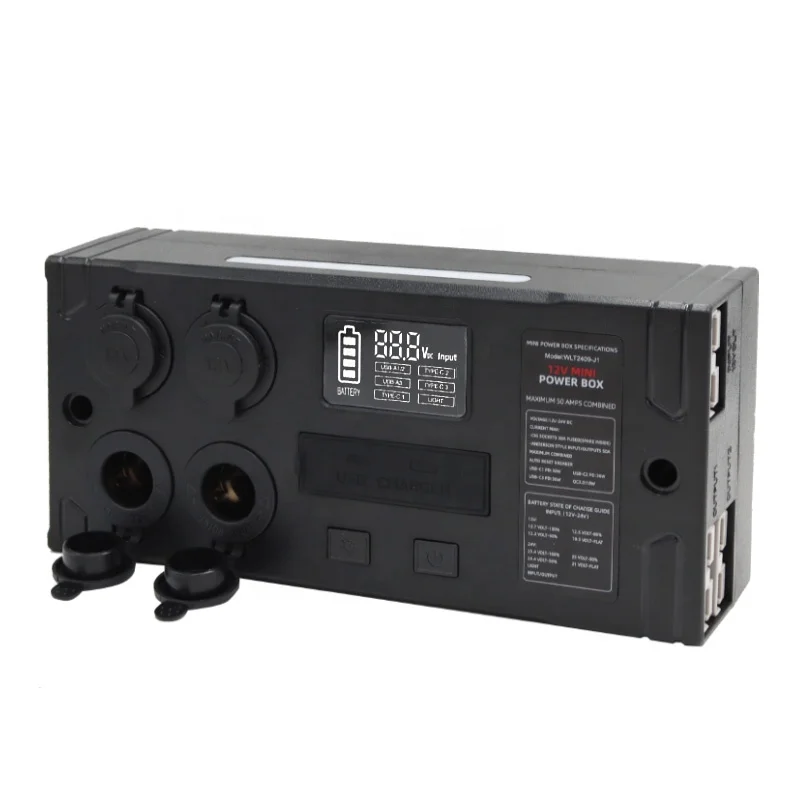 

Концентратор 12 В Anderson Mini Control Power BOX с тройным интерфейсом USB-C и QC 3.0 для кемперов, автофургонов, пикапов, 4WD Canopy Caravan