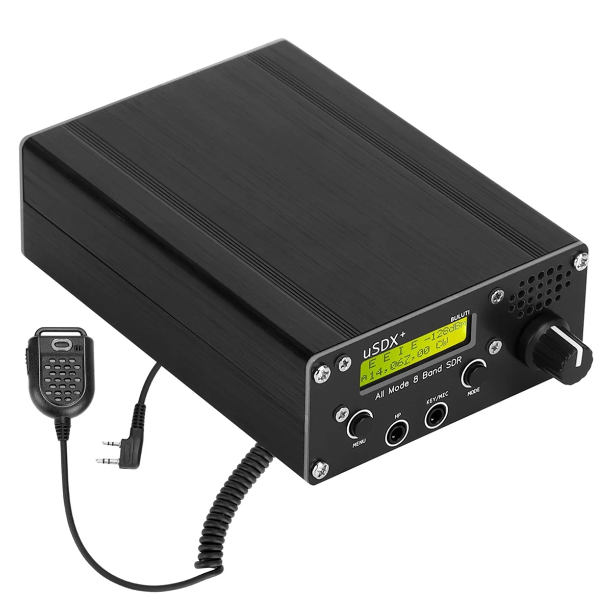 New 3C-USDR USDX+ Plus V2 10/15/17/20/30/40/60/80m 8 Bands SDR High Frequency SSB QRP Transceiver BNC Interface Us Plug