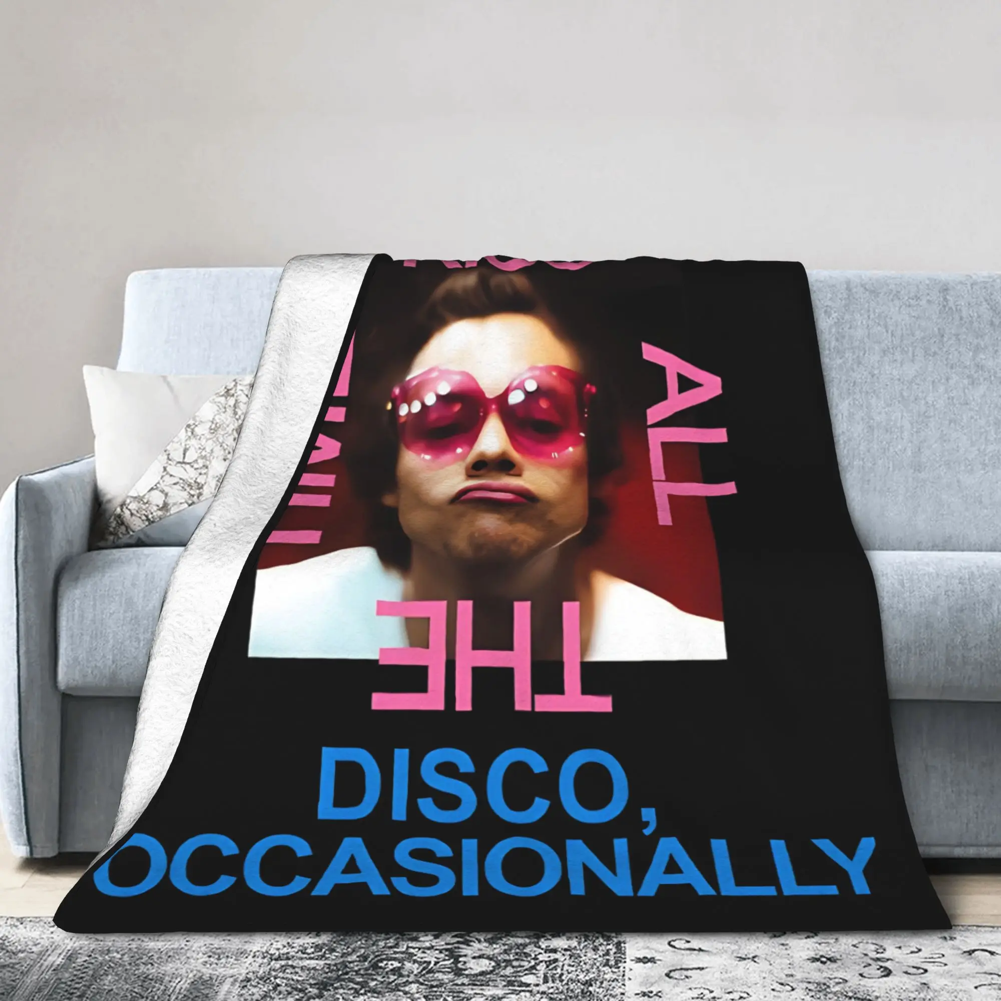 Harrys Styles Kiss All The Time Disco  Knitted Blankets Fleece  Warm Throw Blanket for Bed Bedroom Quilt