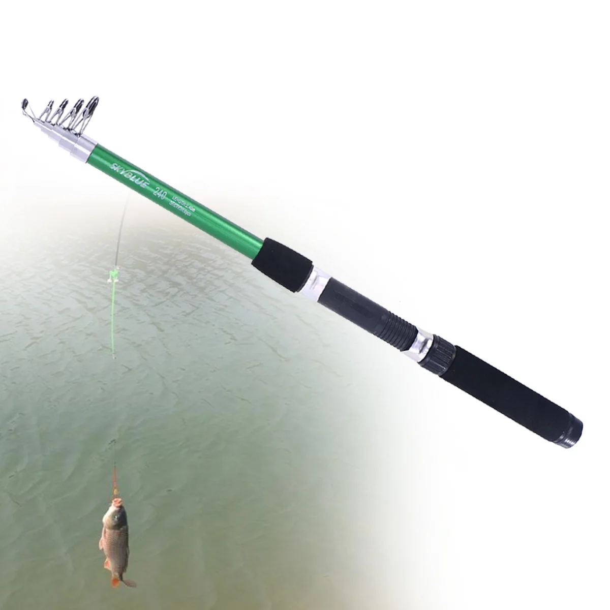 

24M Fiberglass Telescopic Fishing Rod Poles Outdoor Travel R om Color Multi Purpose Light Weight Strong Hook Holder Effective