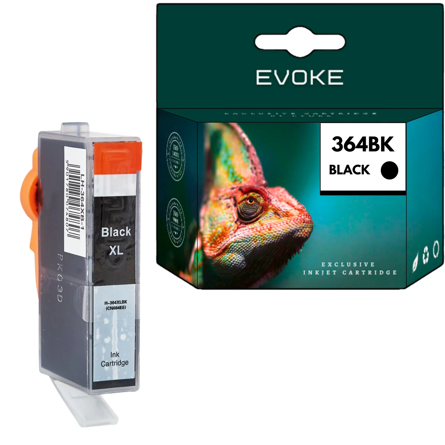 Evoke Compatibele Inkt voor Hp 364XL Hp364 Cn684Ee Zwart 22 ml 670 Pagina's Photosmart 5510 5514 5515 5520 5522 5524 5525 6510 6520 7510 7520 B010 B109 B110 B111 B211 B8550 C5380 C6380 D5460 D7560;