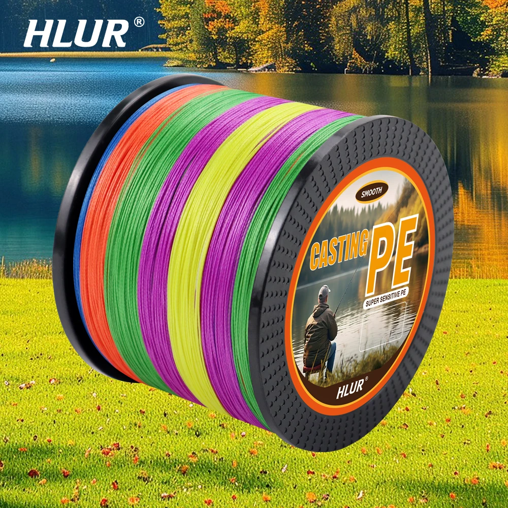 HLUR 8 Strands 500M 300M 1000M PE Braided Fishing Line Tresse Peche Saltwater Fishing Weave Multifilament X8 Sea Fishing Line