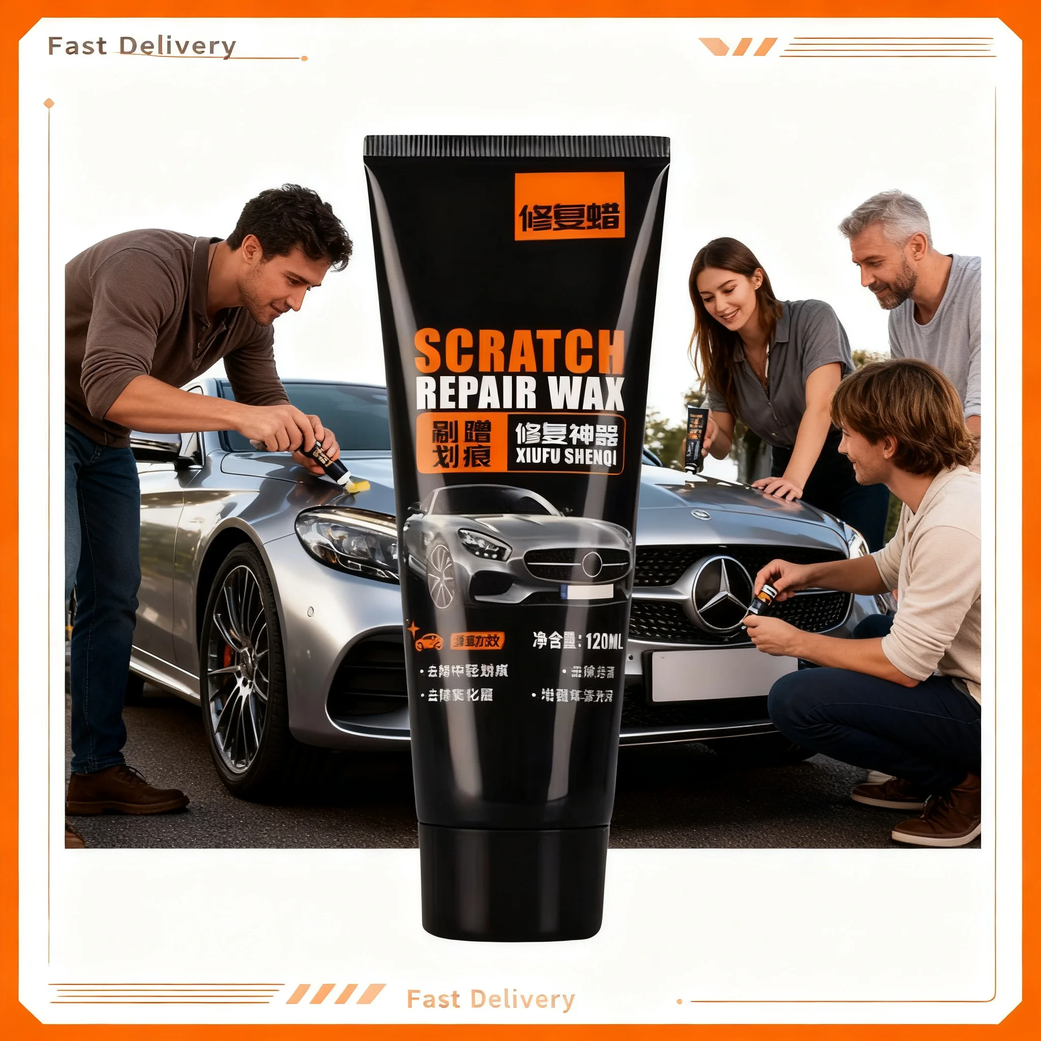 1/2/3 Stück Auto-Kratzerentferner Lackpflege-Werkzeuge Auto-Wirbelentferner Kratzerreparatur Poliermittel Karosserie-Schleifpaste Anti-Kratzer