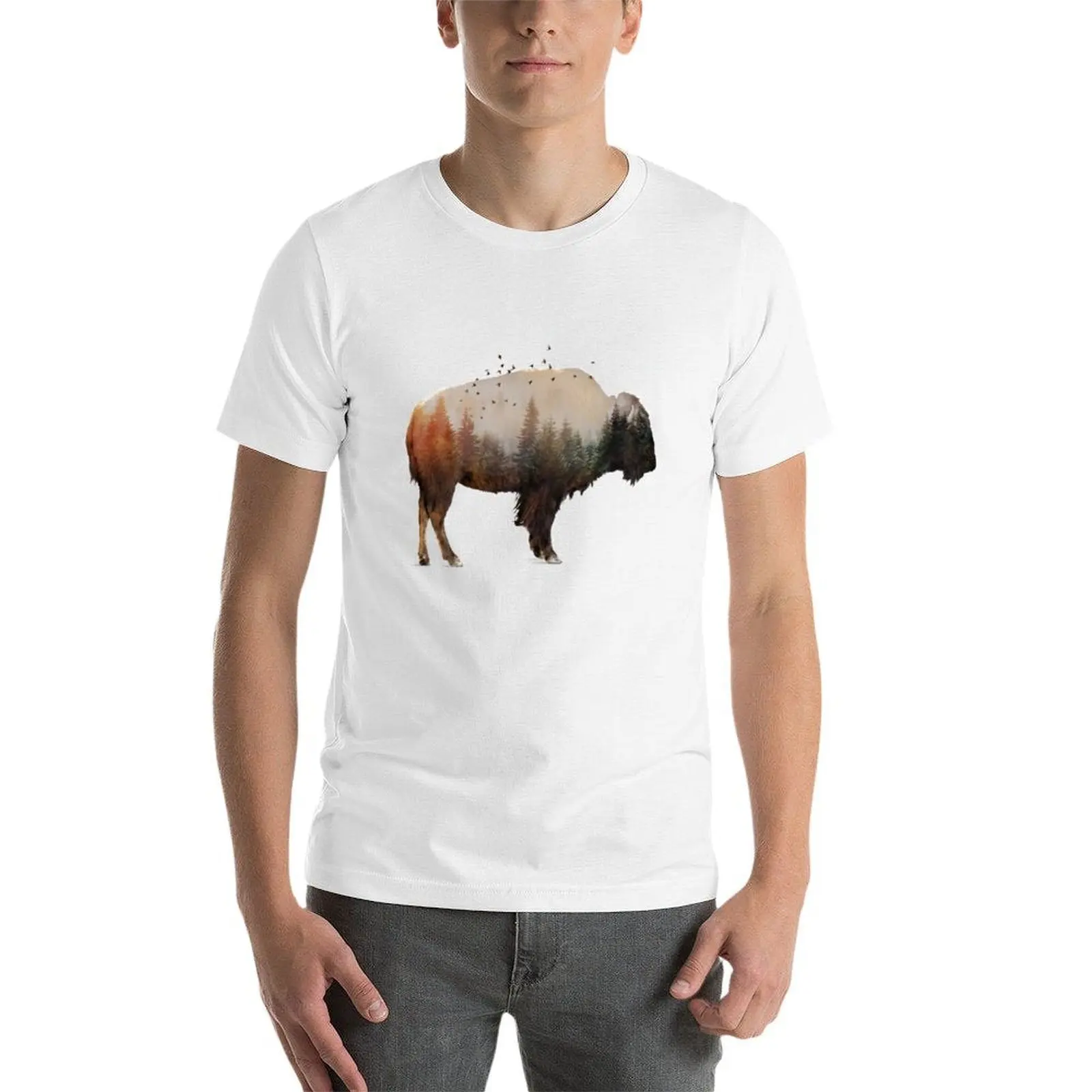 Bison T-Shirt graphic t shirts for man cotton t shirt pack anime t shirts for man T-Shirt #4