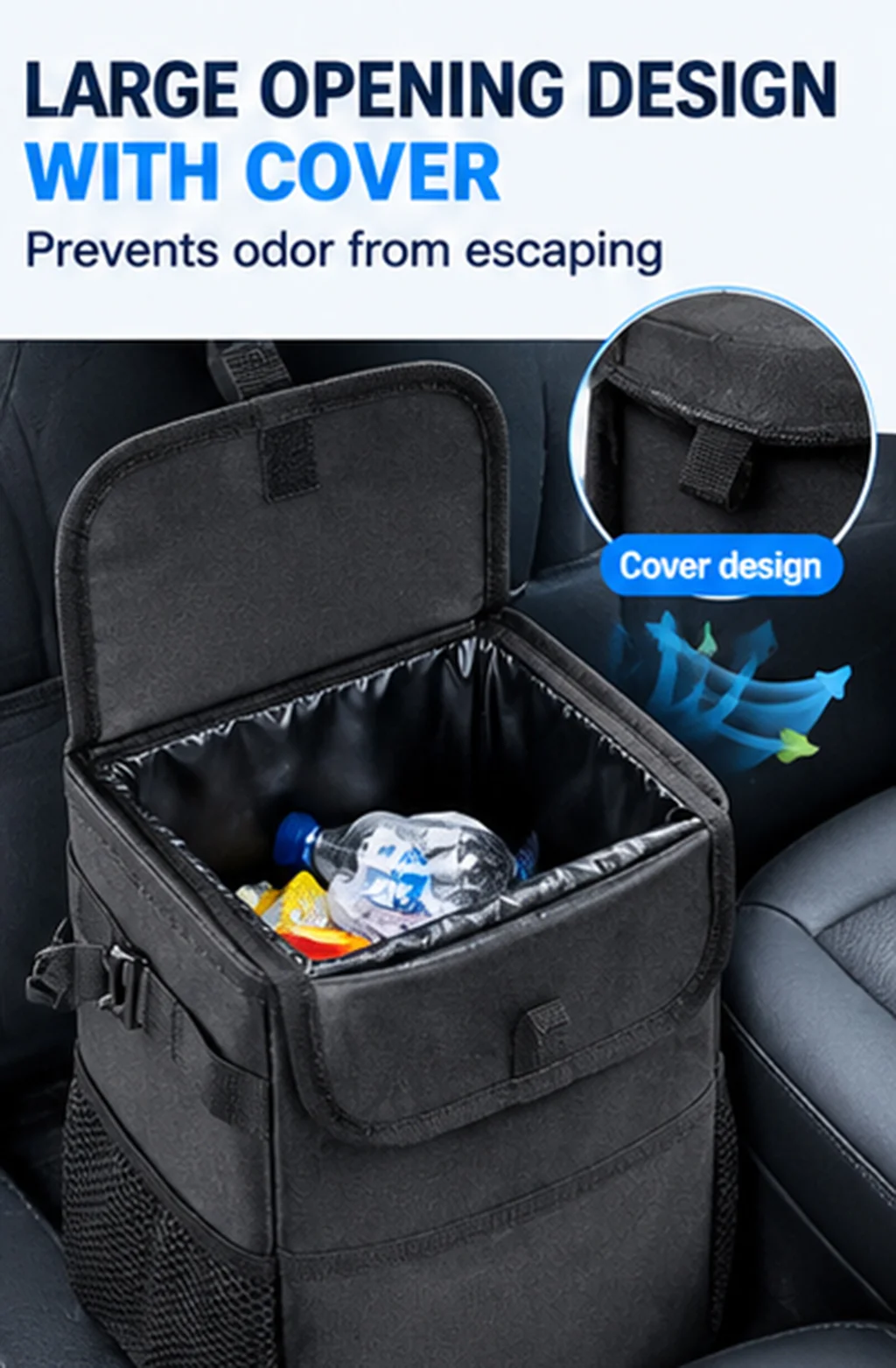 Waterproof car trash can stora - Waterproof Car Trash Can With Lid recension och pris