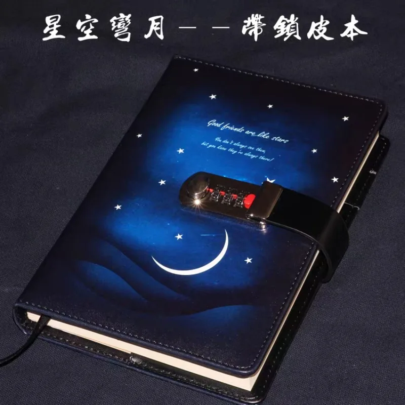 

Secret Custody PU Leather Notebook Diary New Password Lock Notebook Creative Diary Notebook 130 Pages 260 Pages Student