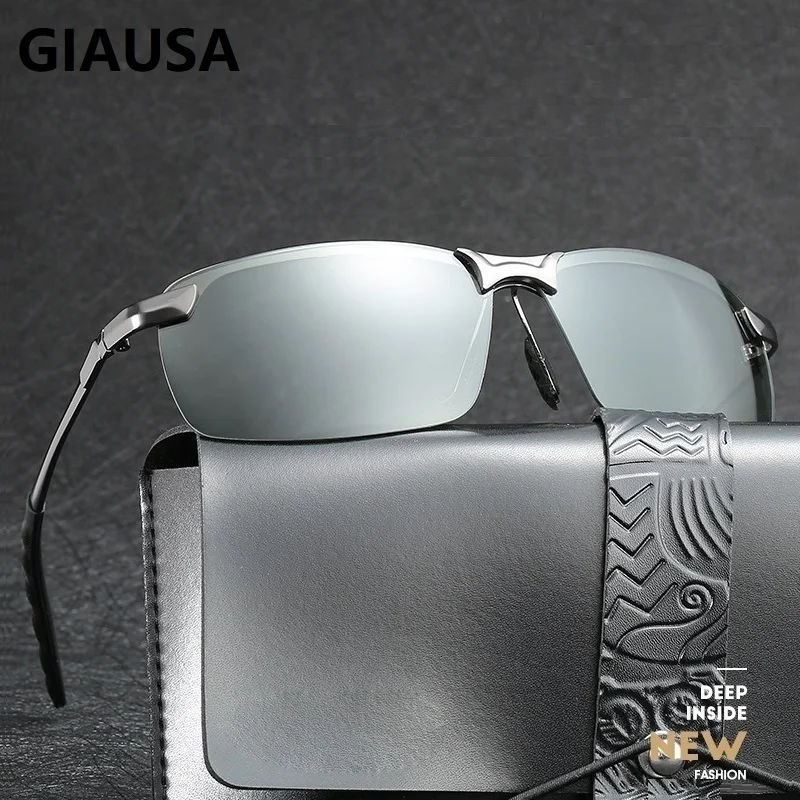 

Luxury Photochromic Polarized Men's Sunglasses With Bag Driving Chameleon Men Sun Glasses Man Change Color Day And Night UV400