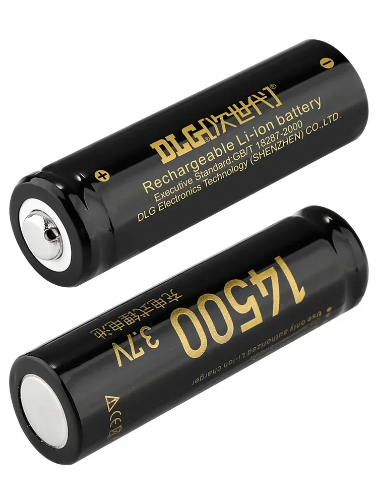 DLG 14500 850 mAh 3,7 V Li-ion oplaadbare batterij voor op afstand bestuurbare vliegtuigen Zaklamp Elektrisch speelgoed Kleine ventilator Rookmelder