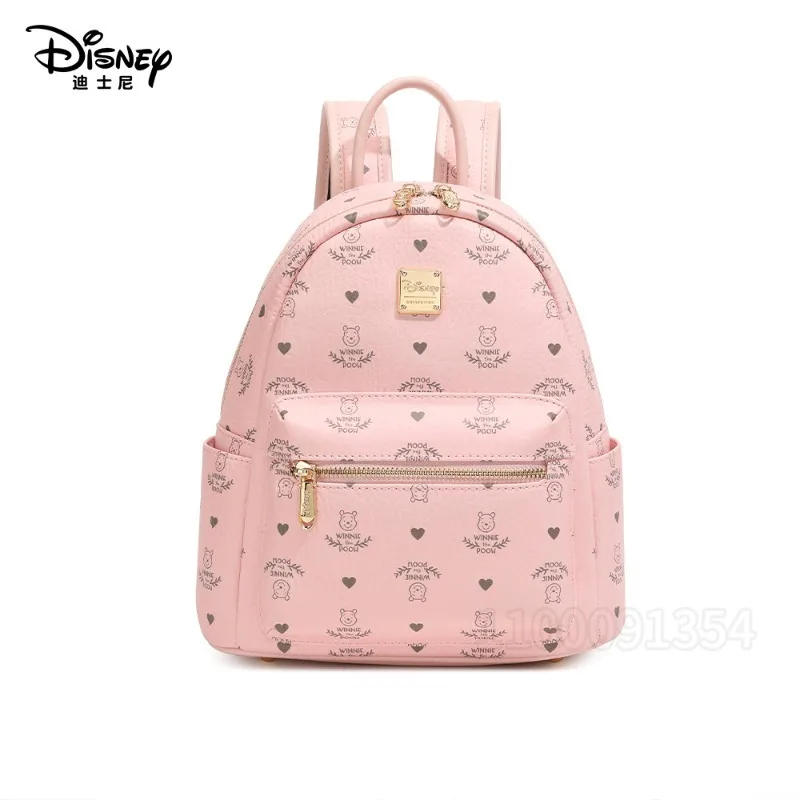 

Disney Winnie The Pooh New Mini Backpack Luxury Brand Original Women's Mini Backpack Cartoon Pink Casual Backpack Large Capacity