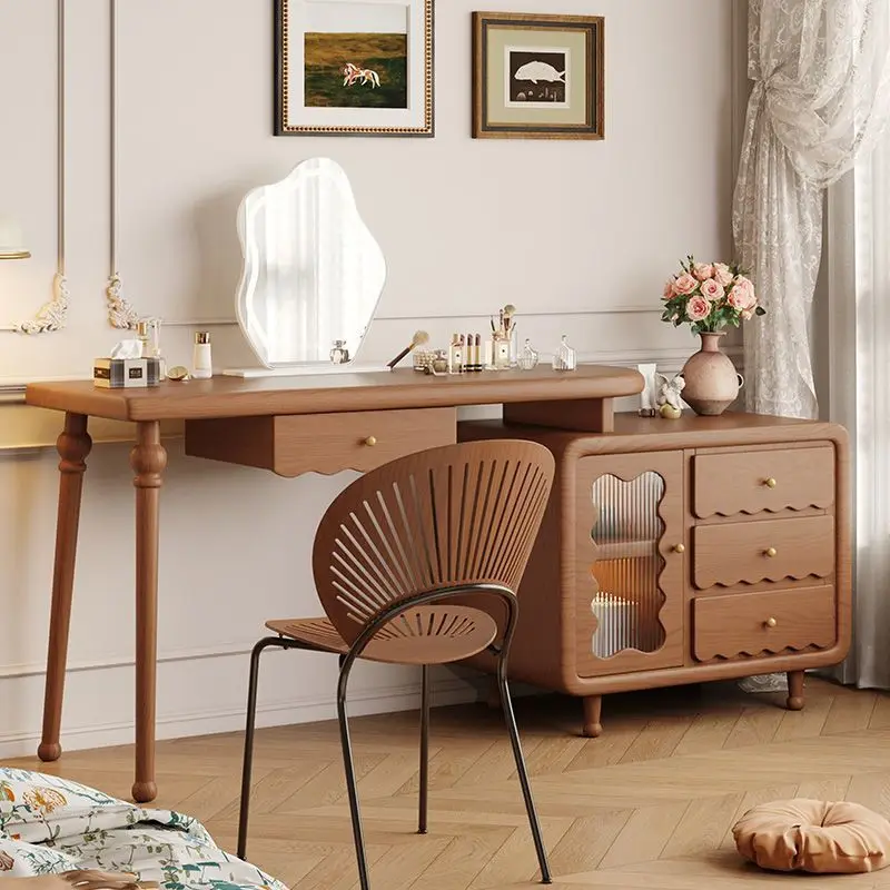 Antique Mirror Vanity Desk High End Extension Coffee Dorm Essentials Vanity Desk Chair Compact Pentiadeira Furniture For Home