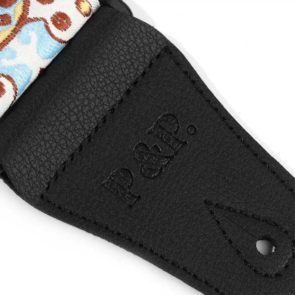 Retro Embroidered Guitar Strap Jacquard Nylon Electric Guitar Shoulder Belt Adjustable Instrument Accessories Bass Shoulder Band