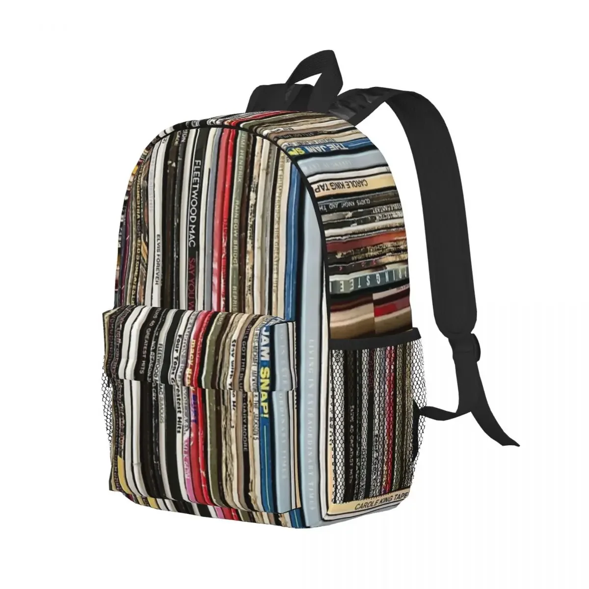 Put The Needle On The Record Backpack Boys Girls Bookbag Casual Children School Bags Travel Rucksack Shoulder Bag Large Capacity