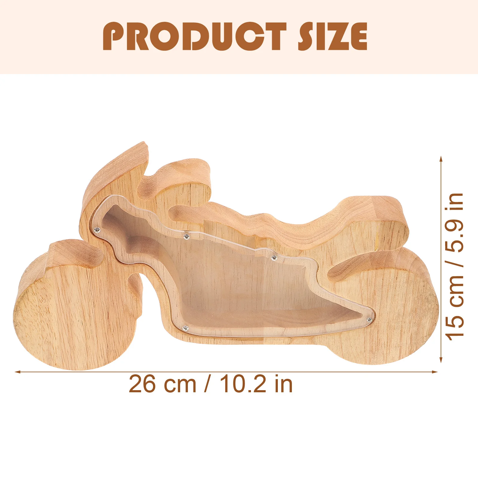 Tirelire en bois Unique avec motif Animal, rangement de pièces de monnaie Transparent, décoration artisanale, Pot d'épargne, cadeau pour Festival d'anniversaire