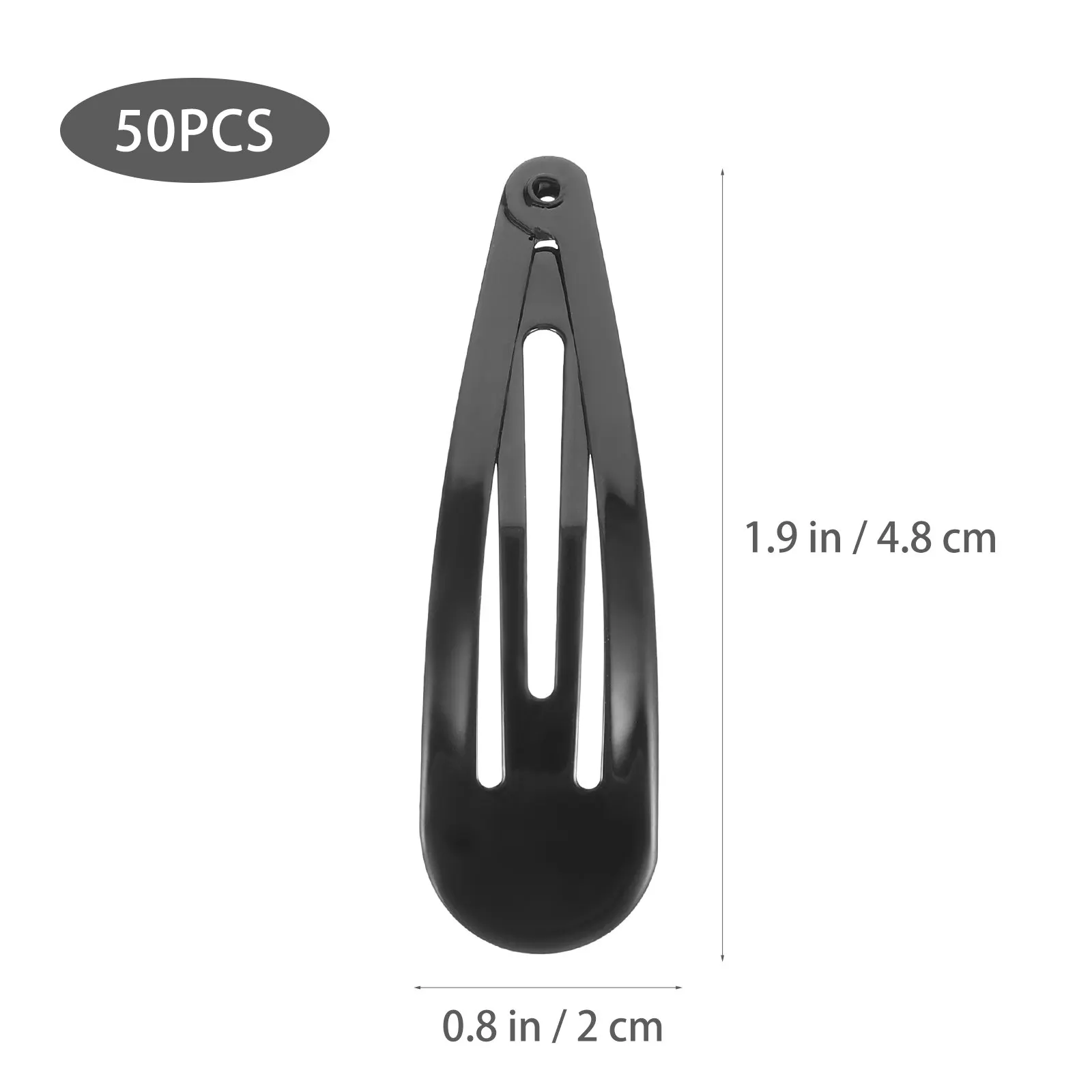 50Pack 6.5cm Metal Snap Hair Clips Strong Durable Barrettes Girls Women Headwear Hair Clips Hairpins Headwear for Women