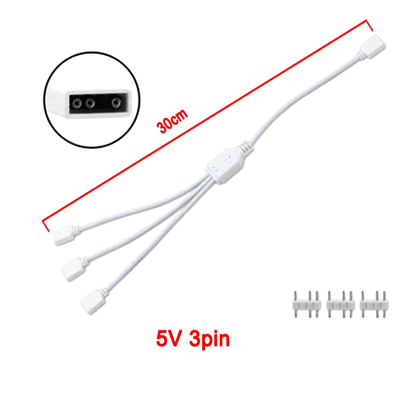 PC Mianboard RGB Synchronization Extender Cable Splitter 12V 4pin/5V 3pin Transfer Extension Cable AURA SYNC