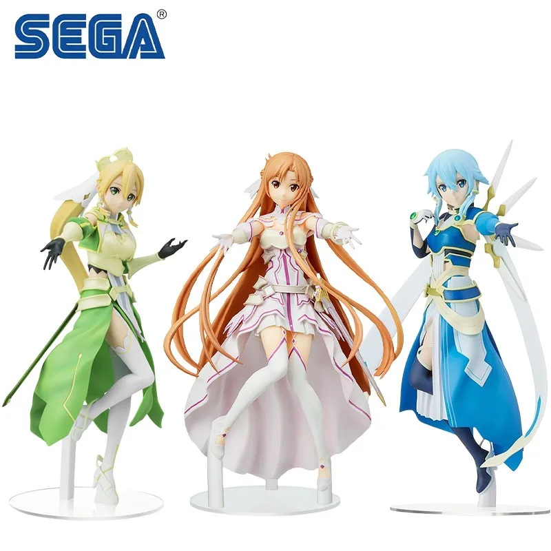 SEGA Genuine LPM Sword Art Online Anime Figure Yuki Asuna Asada Shino Kirigaya Suguha Action Toys forKids Gift Collectible Model