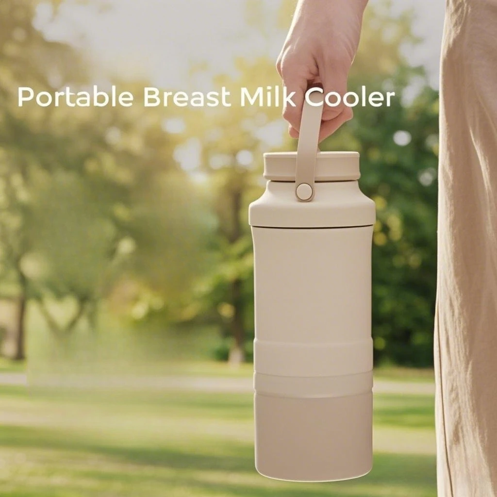 Large-capacity portable breast milk cooler 360 ° 24-hour full cooling, suitable for outdoor travel and food storage containers