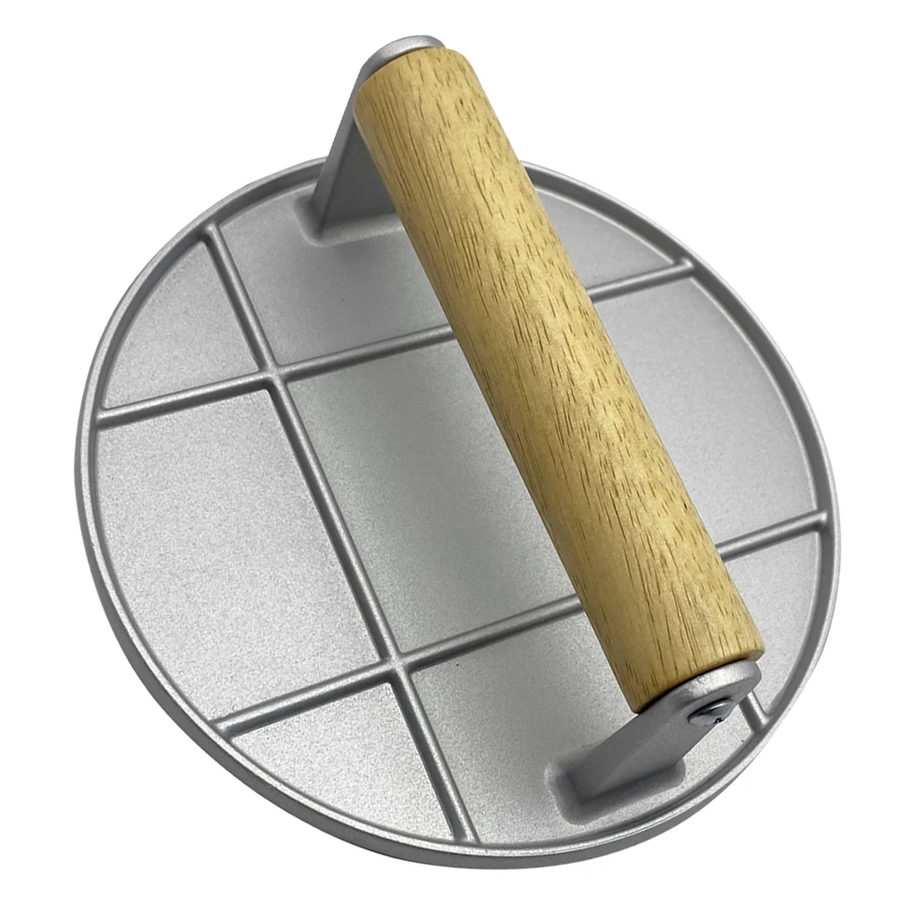 

Burger Press Aluminum Alloy Heavy Duty Burger Patty Maker Press Wood Handle Easy Clean Non-Stick Kitchen Gadget Meat Pie Mold