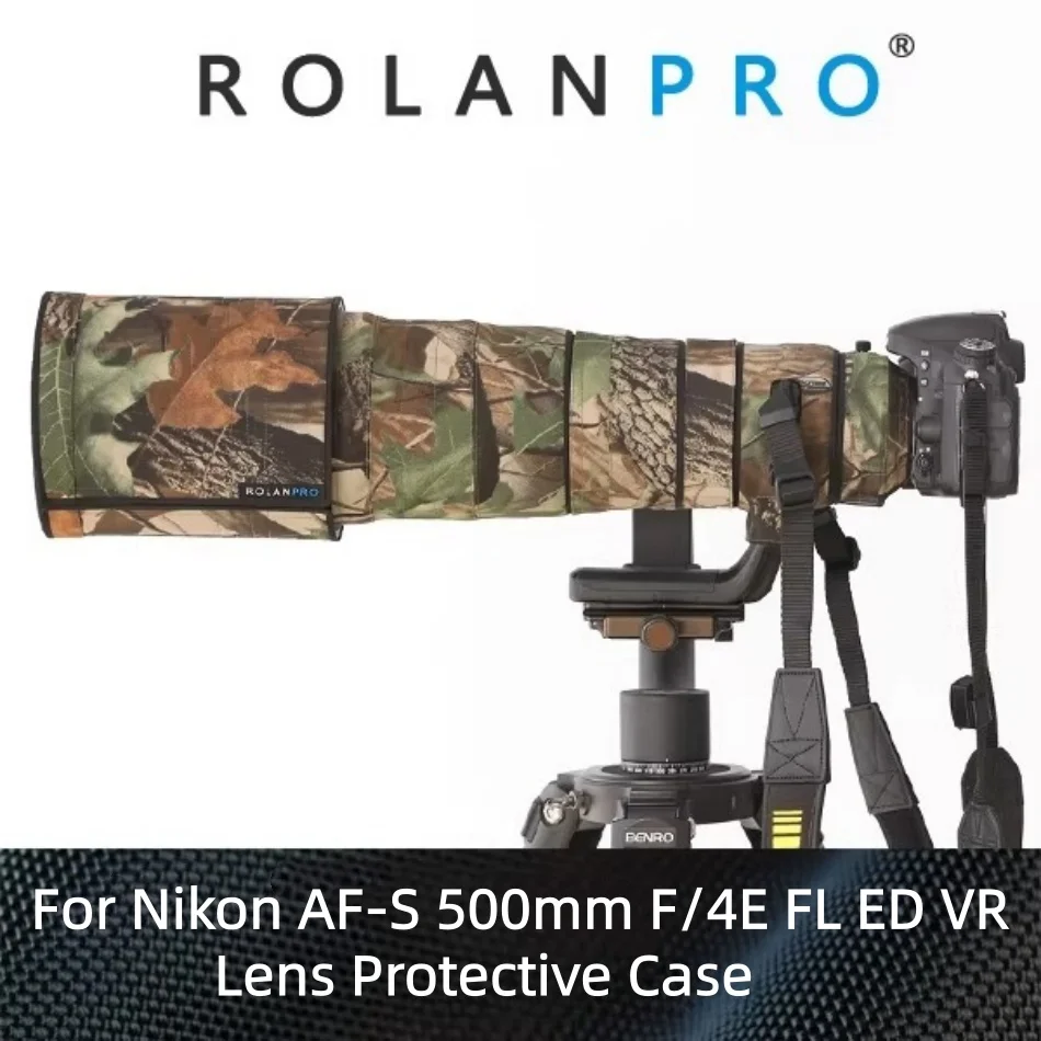 ROLANPRO Wasserdichte Objektivschutzhülle für Nikon AF-S 500mm F/4E FL ED VR Schutzhülle Canon 500 f4e DSLR FOTO Tasche