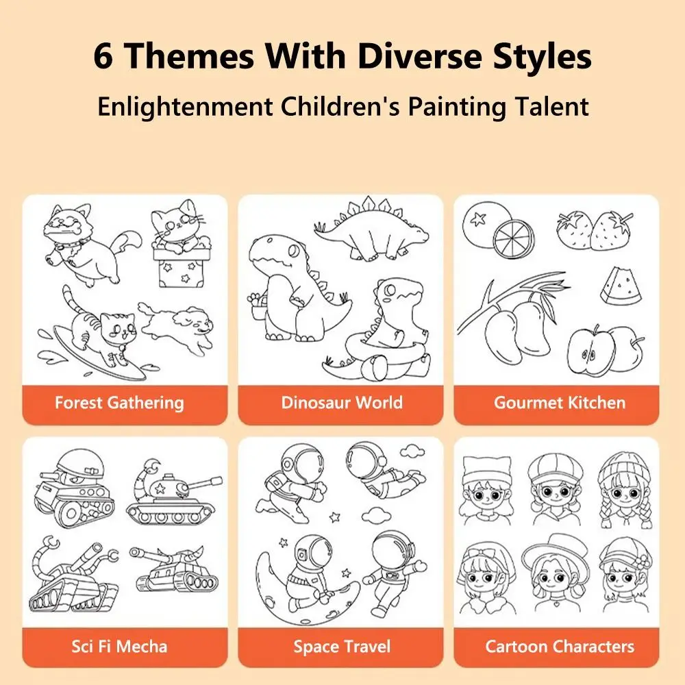 Nuovo libro da colorare per addestramento al controllo della penna Illuminazione dei colori Educazione per la prima infanzia Gioco da colorare Libro da colorare Vestito da colorare per bambini