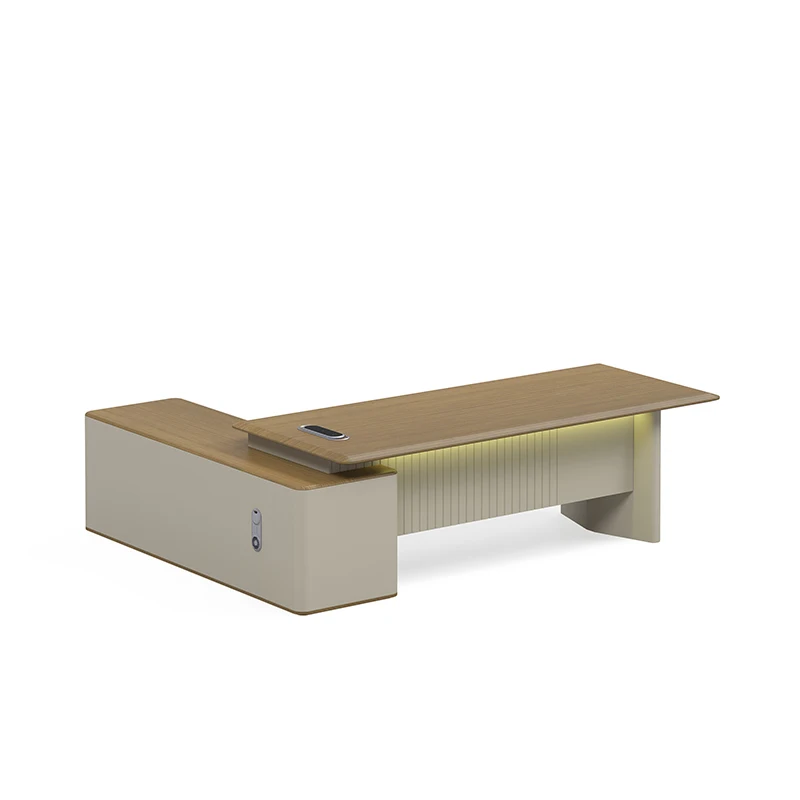 

Современный, прочный, экологичный, эргономичный, водонепроницаемый комплект офисной мебели: L-образный стол