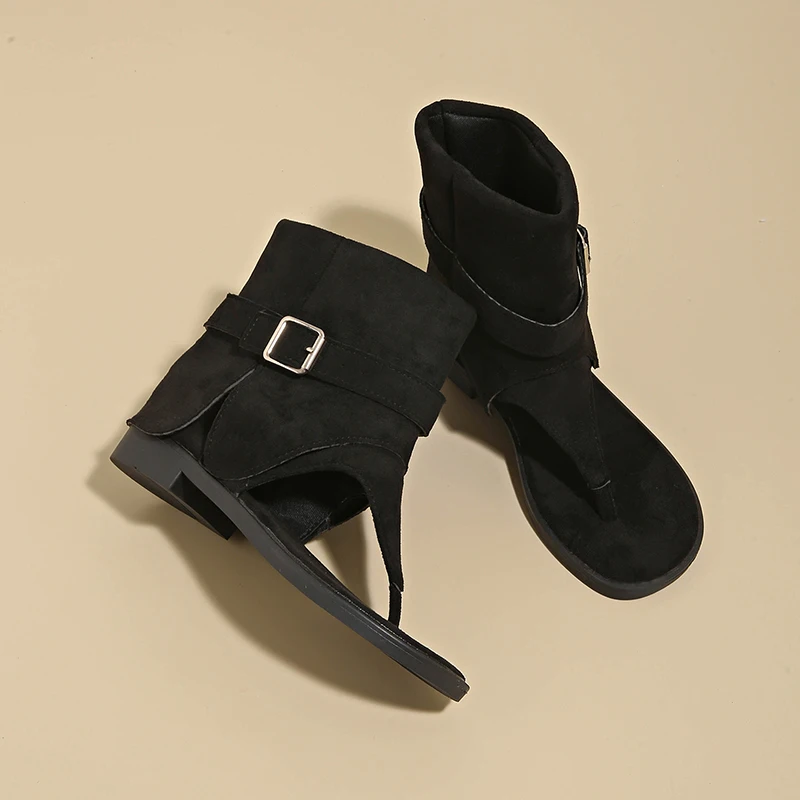 Ladies' thong sandals, cropped boot pants, versatile Roman sandals for summer