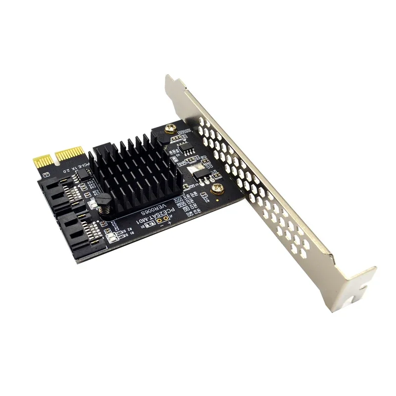 Scheda di estensione PCI-E SATA Controller adattatore PCI Express X1 a 2 porte SATA 3.0 da 6 Gb Chip Marvell 9125 Scheda di espansione PCIE a SATA