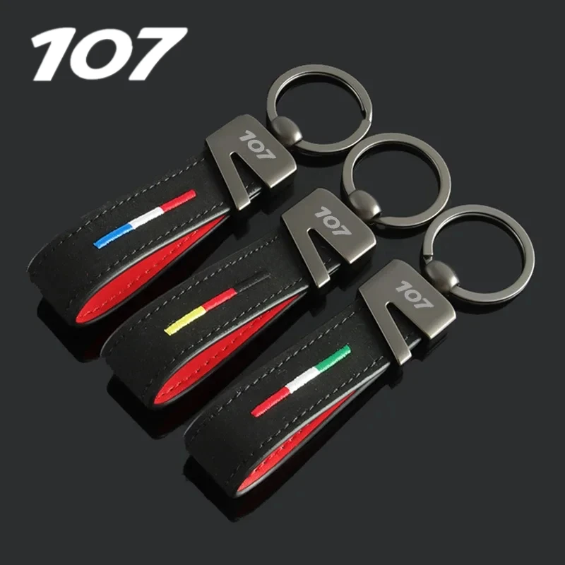 Suede Key Rings Holder Car Keychains Keyrings Pendant for Peugeot 107 Logo 406 405 205 3008 206 5008 308 208 408 508 407 307