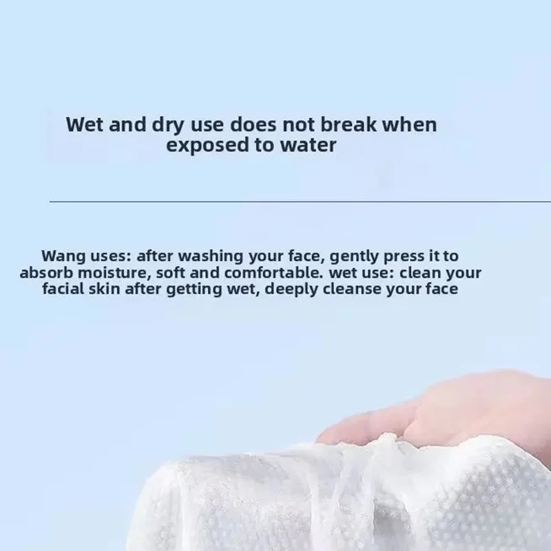70 pezzi asciugamani monouso ispessiti per il viso 100% cotone tessuto morbido pulizia da viaggio struccante asciutto e bagnato cotone perlato riutilizzabile