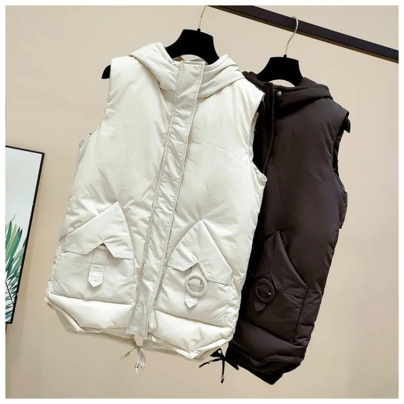 

Women Sleeveless Short Vests Autumn Winter Female Warm Cotton Padded Jacket Ladies Simple Windproof Waistcoat Q427