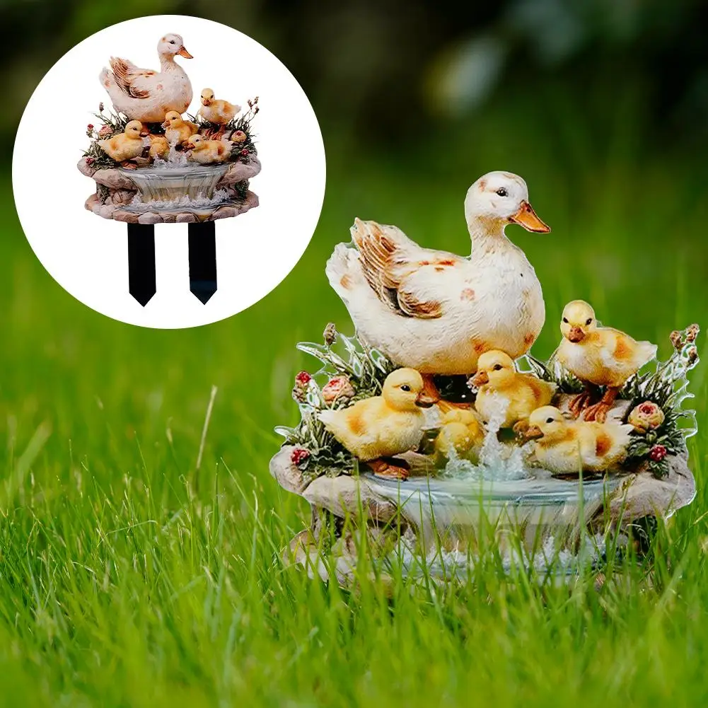 2D Duck Flat Acrylic Garden Pile Waterproof, Decorative, Garden Floor Plug Hummingbird Garden Stake Metal Bird Ornament