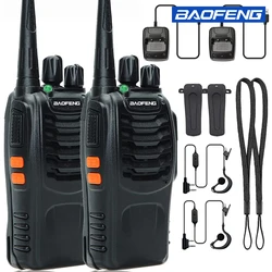 Baofeng BF-888S Walkie Talkie Set (2-Pack) - UHF, Long-Range, Rechargeable Battery, Durable ABS - Idea for Outdoor Activities