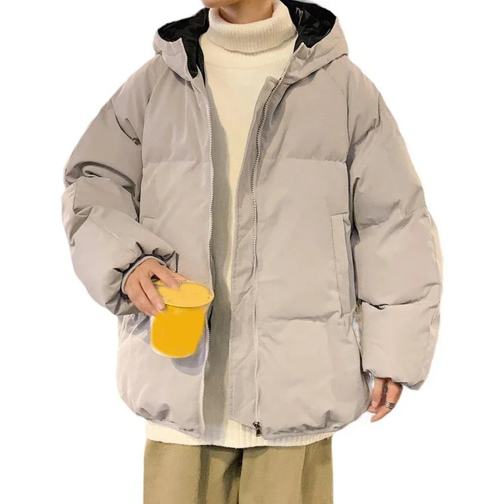

Men's Hooded Padded Jacket Short Windproof Design with Loose Fit for Outdoor Daily Casual and Travel in Spring and Autumn