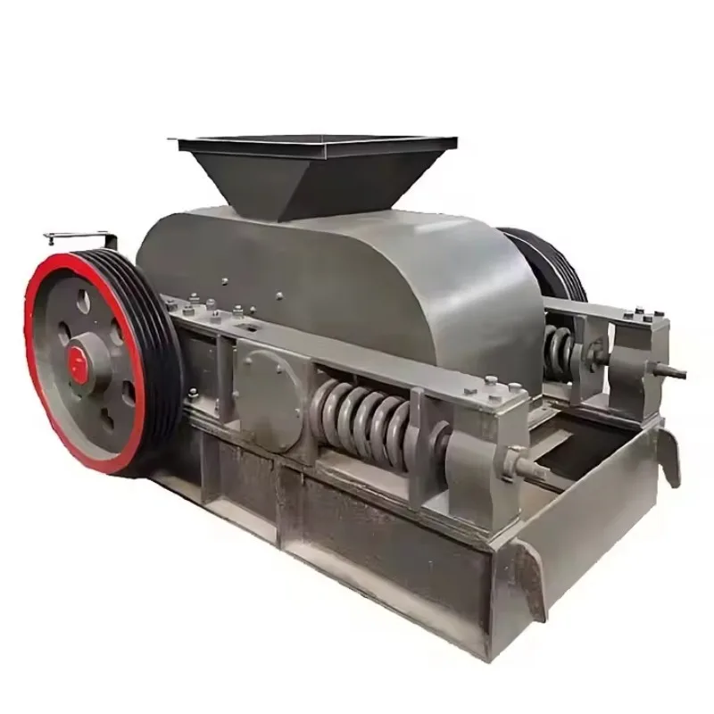 High-Efficient 30t/h Double Roller Crusher for Coconut Shell Mobile Mining Sand Making Machine Motor Gear Bearing for Stone