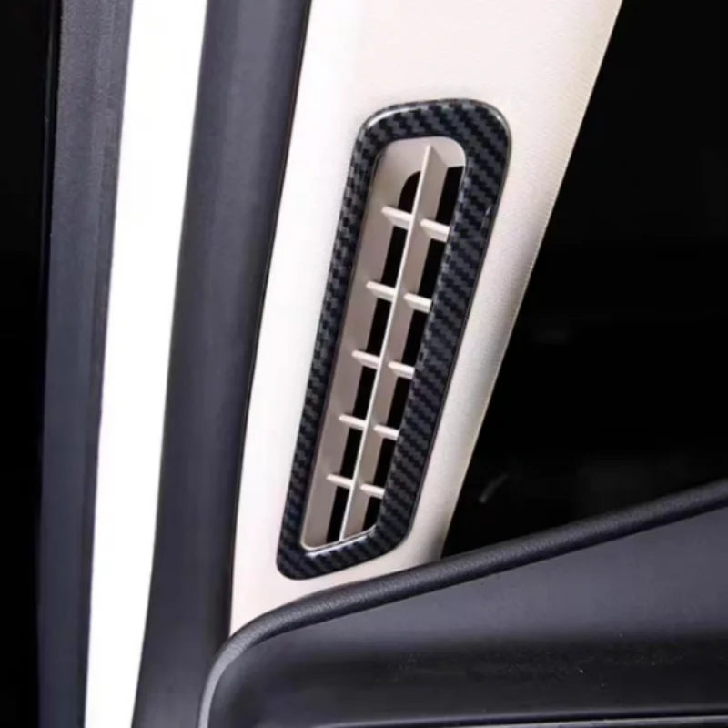 LHD لفورد اكسبلورر 2020- 2022 ABS ألياف الكربون الخلفي تكييف الهواء منفذ تنفيس مقبض USB ركلة لوحة غطاء إطاري الملحقات