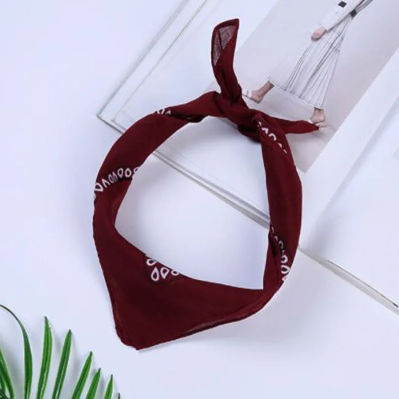 55cm HOT Hip Hop cashew flowers printed Bandana Man Women Fashion Outdoor Headbands amoeba Scarves High Quality Hair Accessories