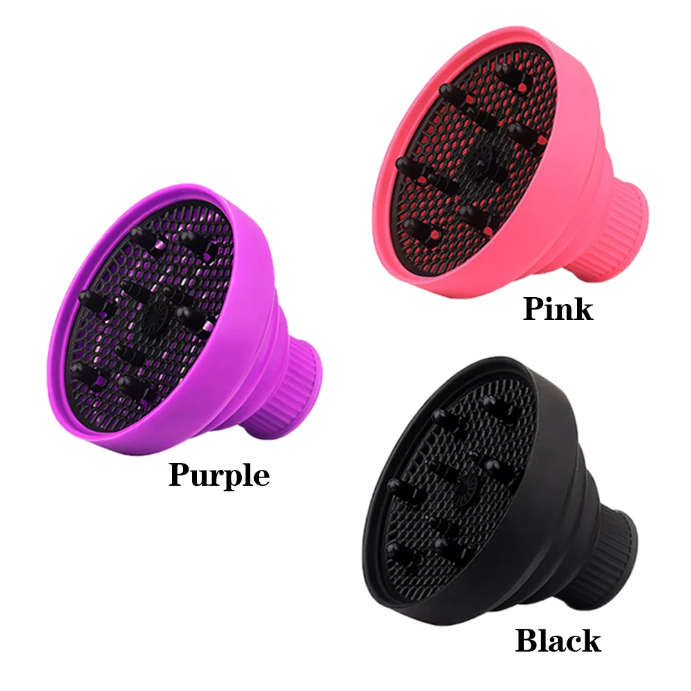 Collapsible Hair Diffuser Attachment For Hair Dryers Portable Silicone Diffuser For Curly Hair Universal Hairdryer Diffuser