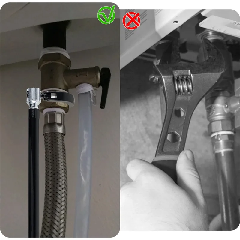 

BAAG-Faucet Wrench Carbon Steel Plumber Socket Wrench With 5 Sockets And 1 Chuck Tap Back Nut Wrench Kitchen Sink Keys Durable ,