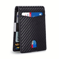 1pc Premium PU Leather Mens Slim Wallet - Stylish RFID Blocking Bifold with Money Clip - Secure Credit Card Holder for Ultimate