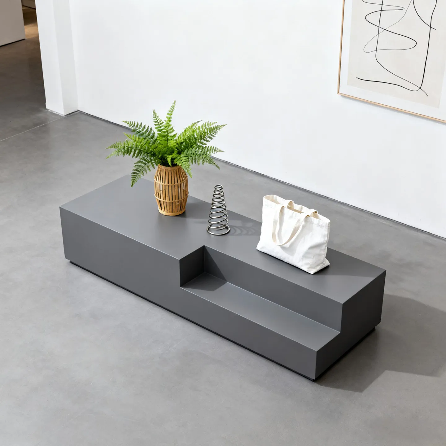 Clothing store wooden Nakajima platform water table simple creative display table exhibition hall product display table storage