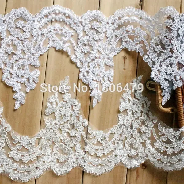 3Meters/lot Border   Lace fabric Wedding Dress Accessories Lace Trim 20cm RS1210