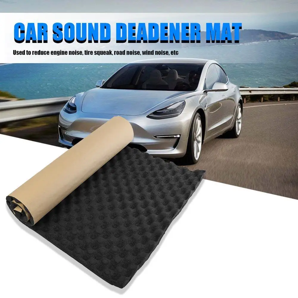 Car Soundproof Insulation Mat Sound Deadening Car Acoustic Shield Mat Pad Automobile Accessories 100x50cm