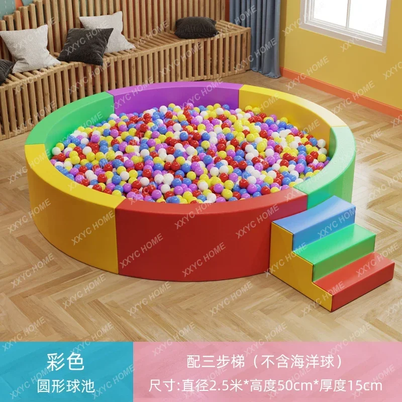 Frühe Bildung Kindergarten Soft Bag Ocean Ball Pool Kinder Indoor Baby Zaun Soft Wave Pool Sand Pool Zaun